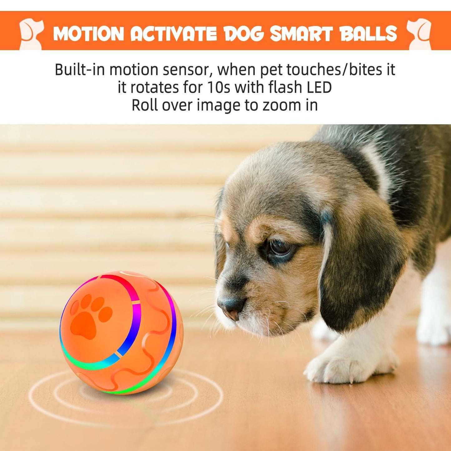 Pet Automatic Orange Toy Ball