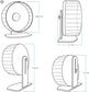 Super-Silent Hamster Exercise Wheels: - Quiet Spinner Hamster Running Wheels with Adjustable Stand for Hamsters Gerbils Mice or Other Small Animals (S, Mint Green)